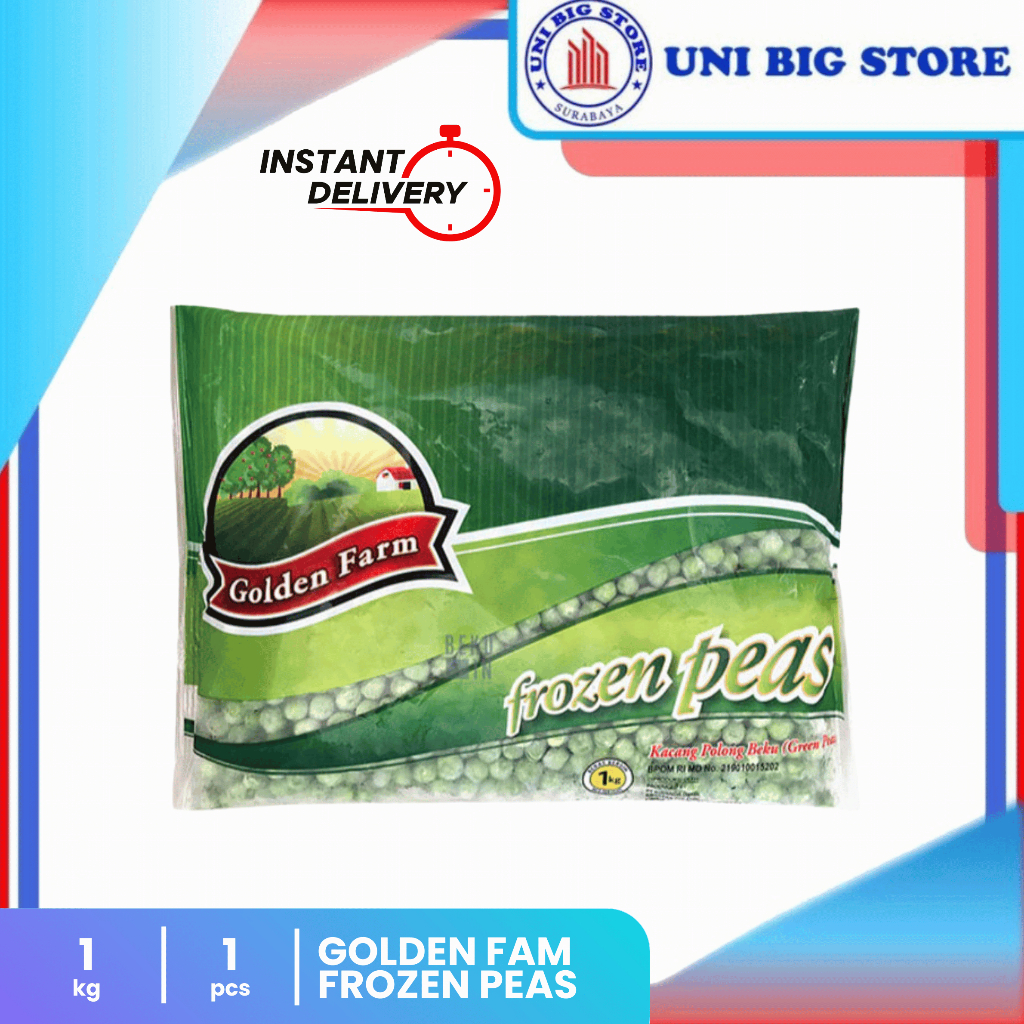 

Golden Farm Frozen Green Peas 1 kg Kacang Polong Beku