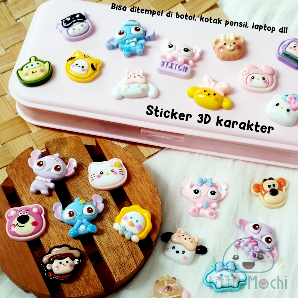 

Sticker 3D Karakter Lucu / Sticker anak 3D / Sticker clay karakter