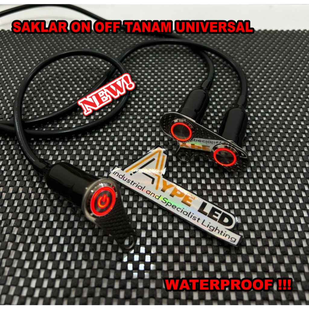 Saklar Spion ON OFF Switch Stainless Model Tanam Waterproof Saklar Lampu Led Motor Universal