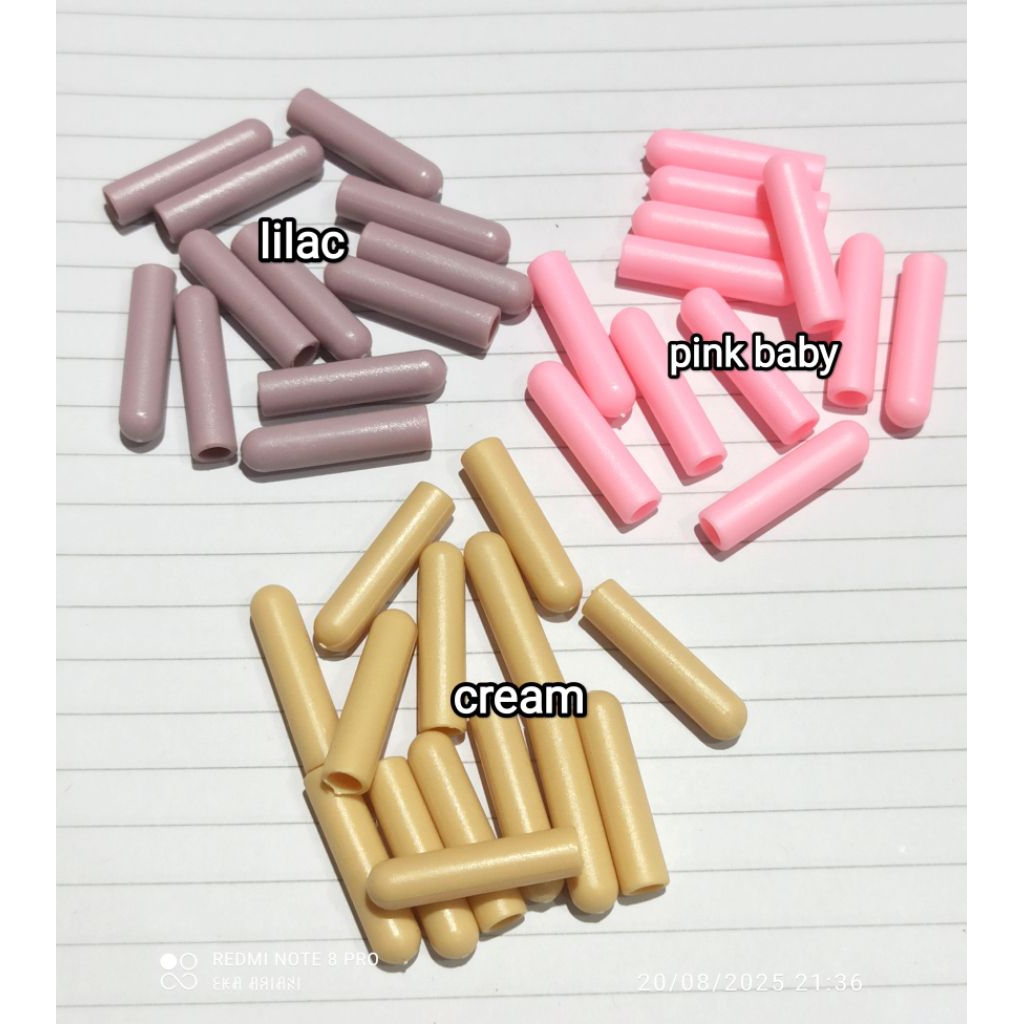 12pcs Penutup Tali paracord Aglet plastik mika