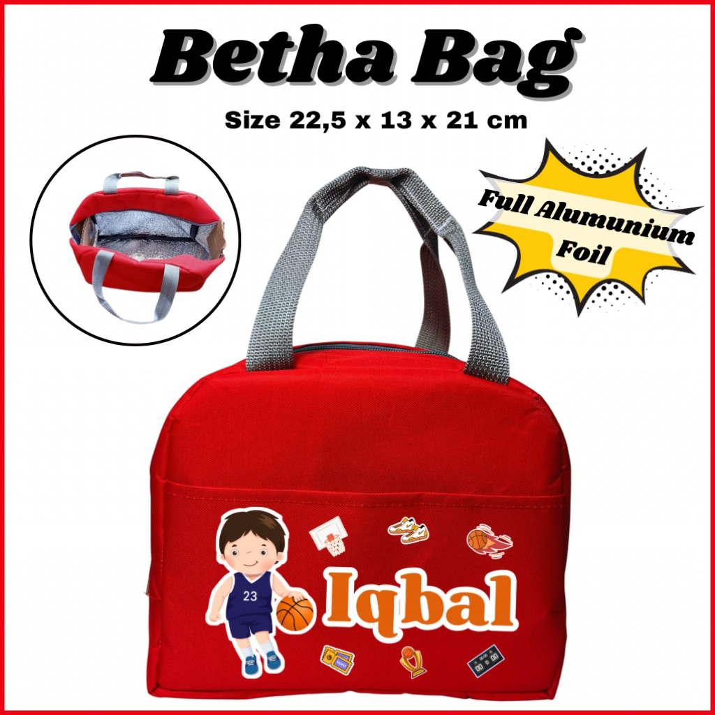 Tas Bekal Thermal Free Custom Nama Tas Betha 1