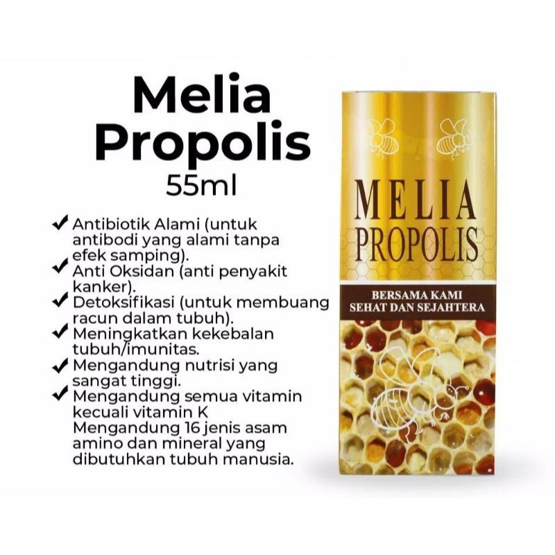 Propolis Melia Sehat Sejahtera - Propolis Asli Original - Obat Batuk Berdahak yg Ampuh - Obat Pilek