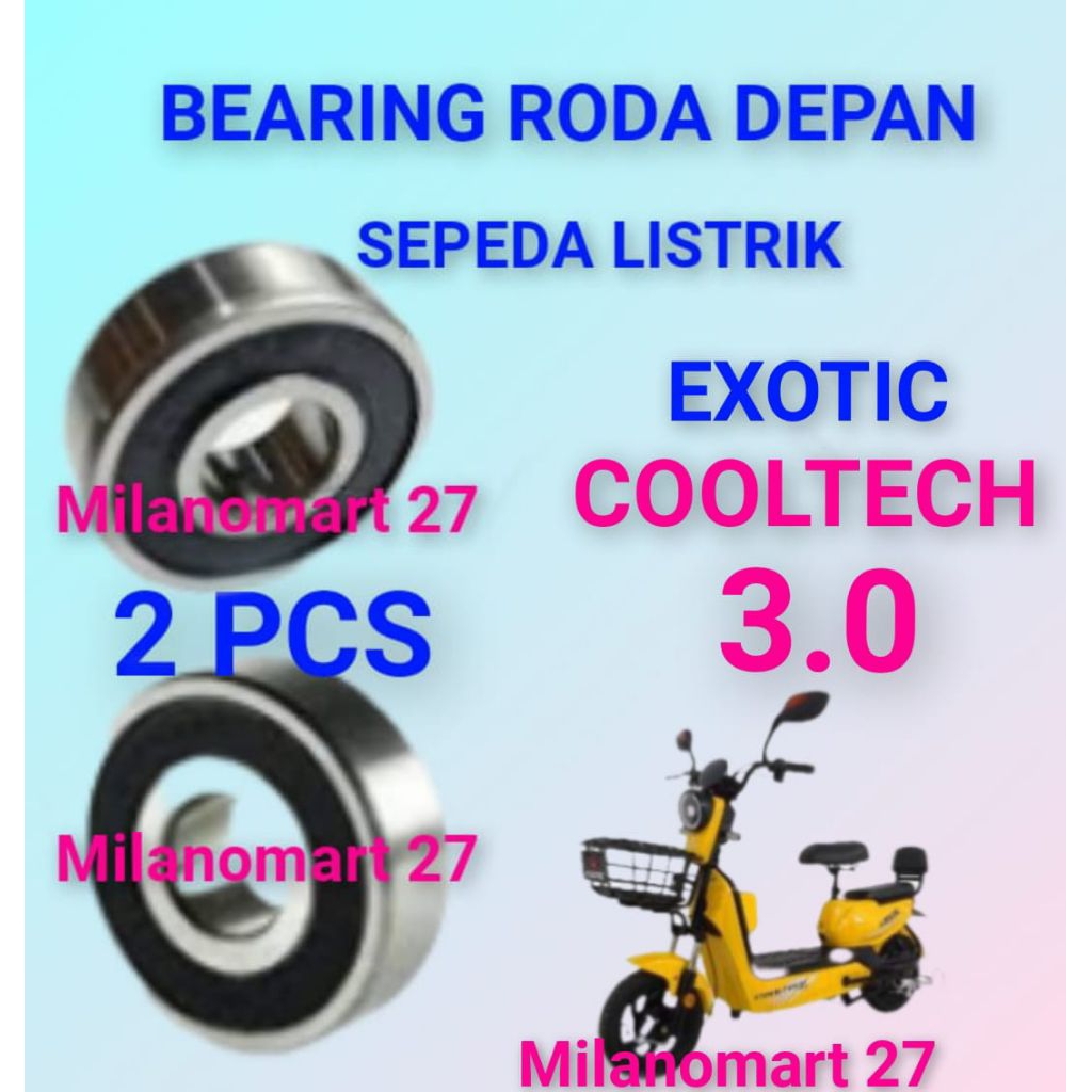 bearing roda depan exotic cooltech 3.0 laker laher klahar roda depan sepeda listrik exotic cooltech 