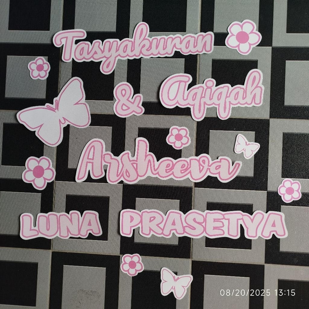 DEKORASI NAMA AQIQAH KHITAN CUSTOM