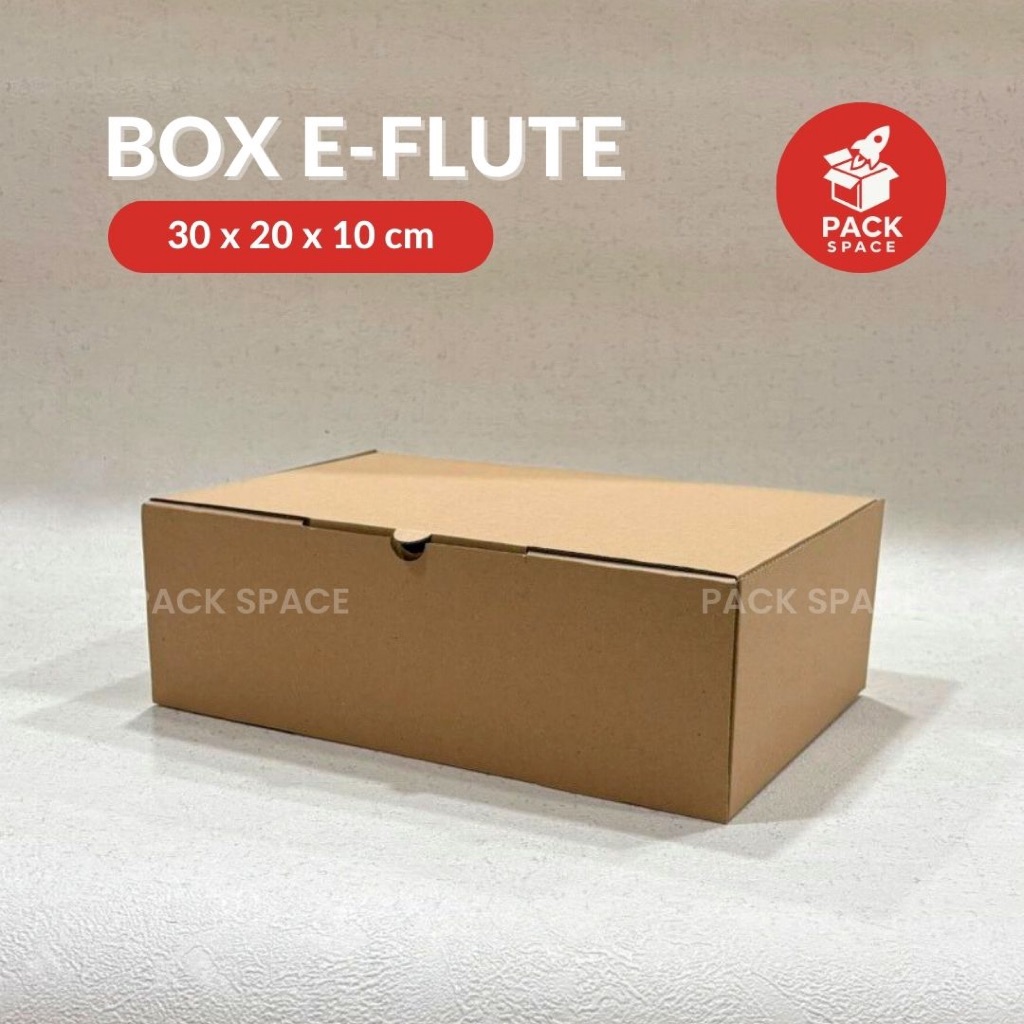 

Box Kardus E-Flute Coklat Untuk Packaging Olshop Sovenir Baju Kotak Kado Hampers Snack 30x20x10 CM