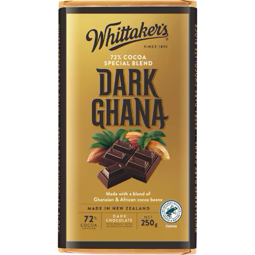 

Whittaker's Block Dark Ghana 72% 250g