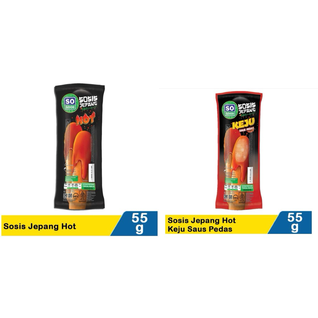 

SOSIS SO GOOD JEPANG 55gr / SOSIS KEJU / SOSIS HOT PEDAS / SOSIS SIAP MAKAN