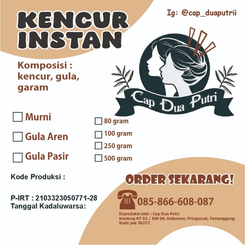 

Kencur Instan Gula Aren