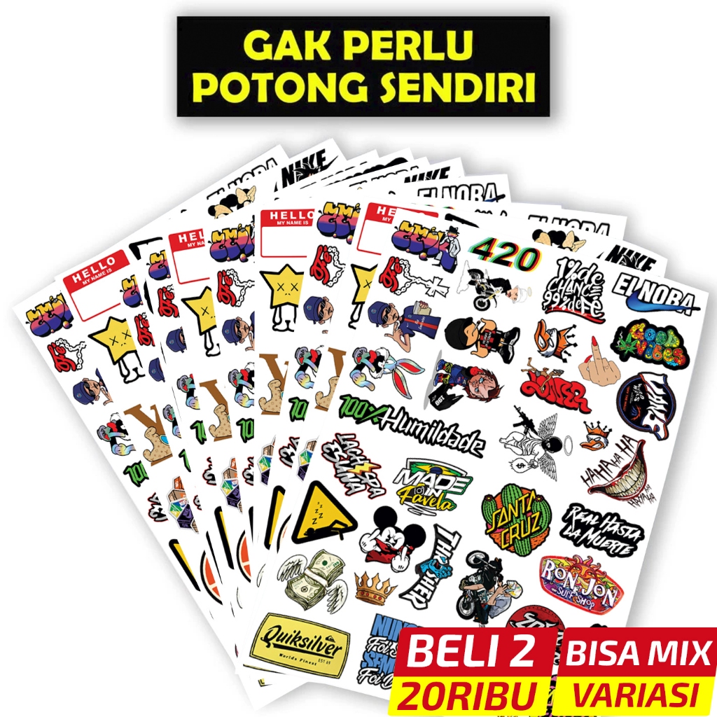 

Stiker Pack Hypebeast Aesthetic | Vinyl Waterproof | Laptop Koper HP Case