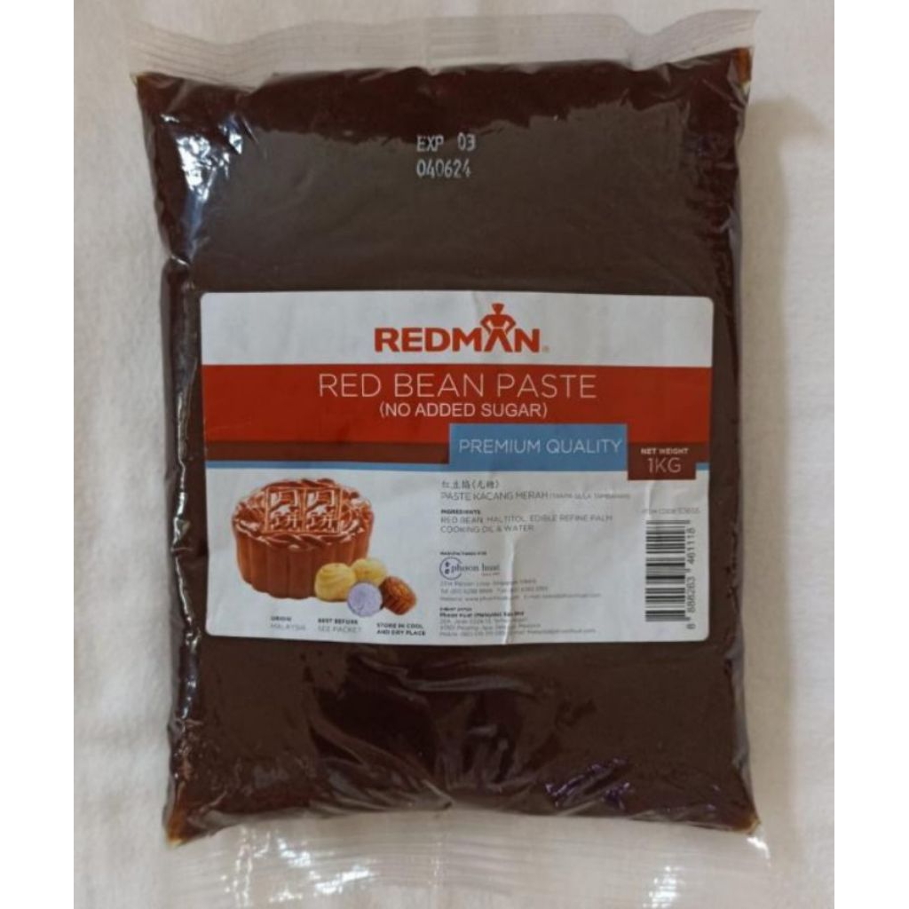

Redman Mooncake Red Bean Paste No Added Sugar 1Kg Premium Quality Pasta Isian Kue Bulan Filling Mooncake