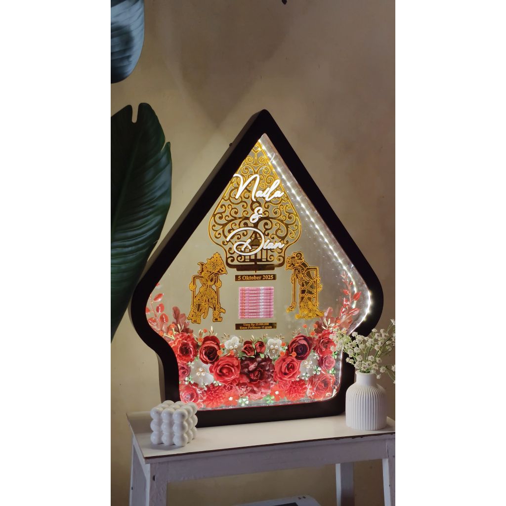 MAHAR NIKAH GUNUNGAN WAYANG/MAHAR GUNUNGAN/MAHAR WAYANG/MAHAR AKRILIK/MAHAR JAWA