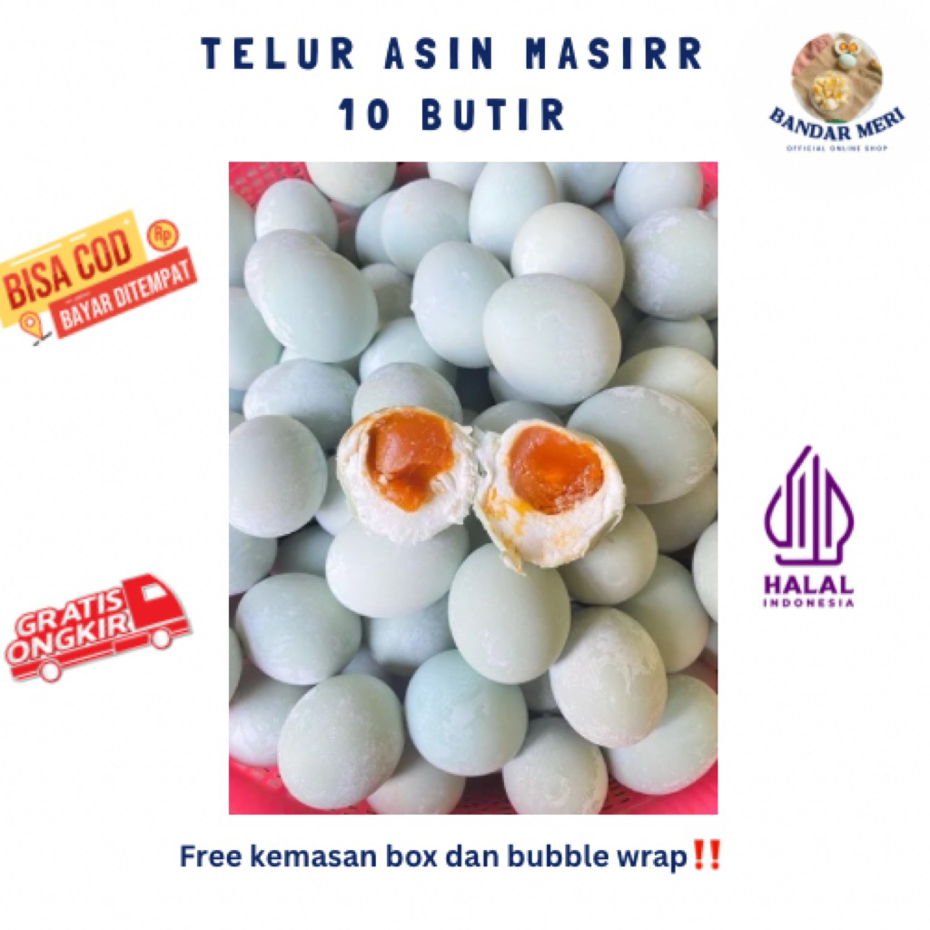 

Telur Asin Fresh Premium 10 Butir. Free kemasan box dan buble wrap