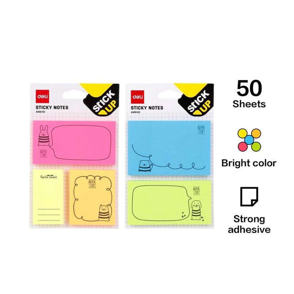 

DELI - NOTES TEMPEL / MEMO TEMPEL / STICKY NOTES 50 LEMBAR MIX EA55502