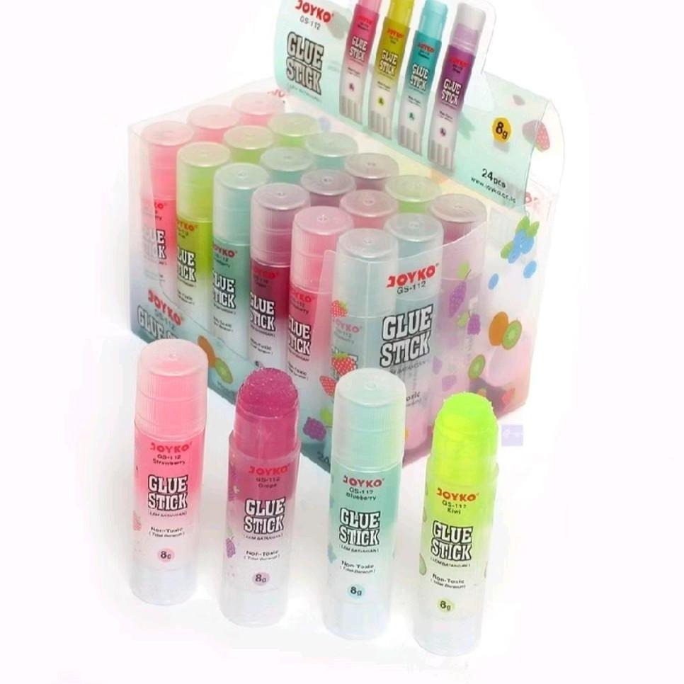 

1 Pack (24 pcs) Glue stick Joyko Gs-112 lem kertas lucu