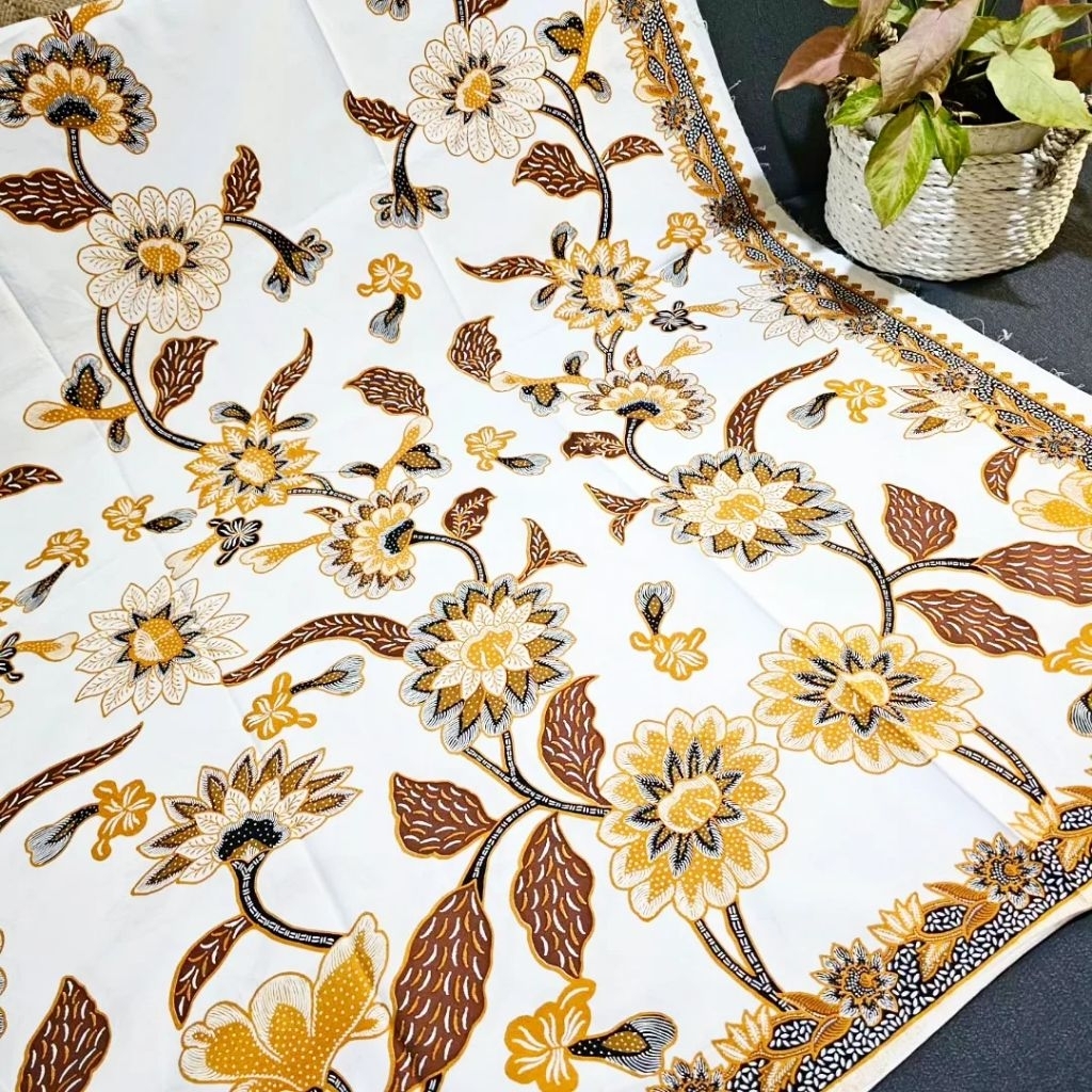 Kain Batik Katun Premium Motif Bunga Matahari
