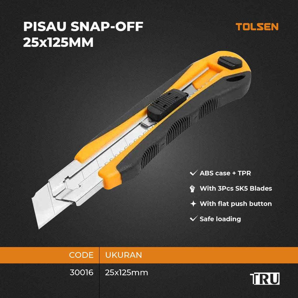

Pisau Cutter Snap-off Blade Knife cater 25 x 125 mm Industrial TOLSEN 30016