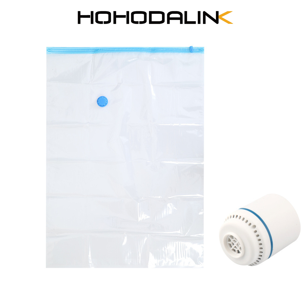 HOHODALINK Plastik Vacum Kantong Pakaian Travel Transparan Anti-air Vacum Bag Plastic Travel Vakum B