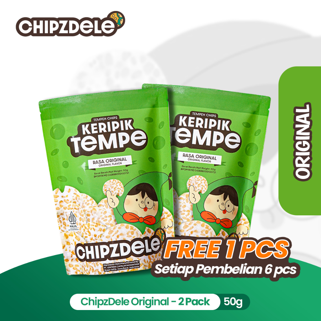 

Chipzdele Keripik Tempe 50 gram - 2 Pack