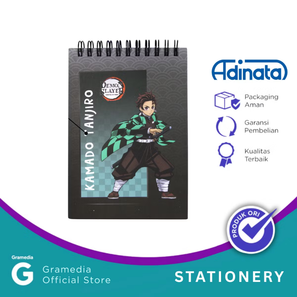 

Gramedia Cirebon - Demon Slayer Tanjiro A6 Memo Spiral Notebook 2536-4316 Rp28.500