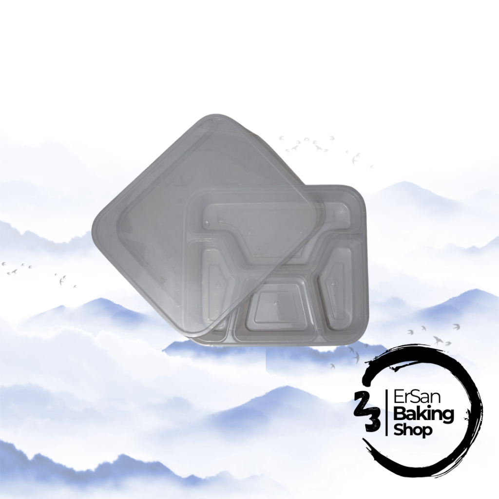 [25 Pcs]Thinwall Bento Sekat 4/Thinwall Sekat 4/Kotak Makan Sekat 4/Thinwall Meiji Sekat 4/Box Bento