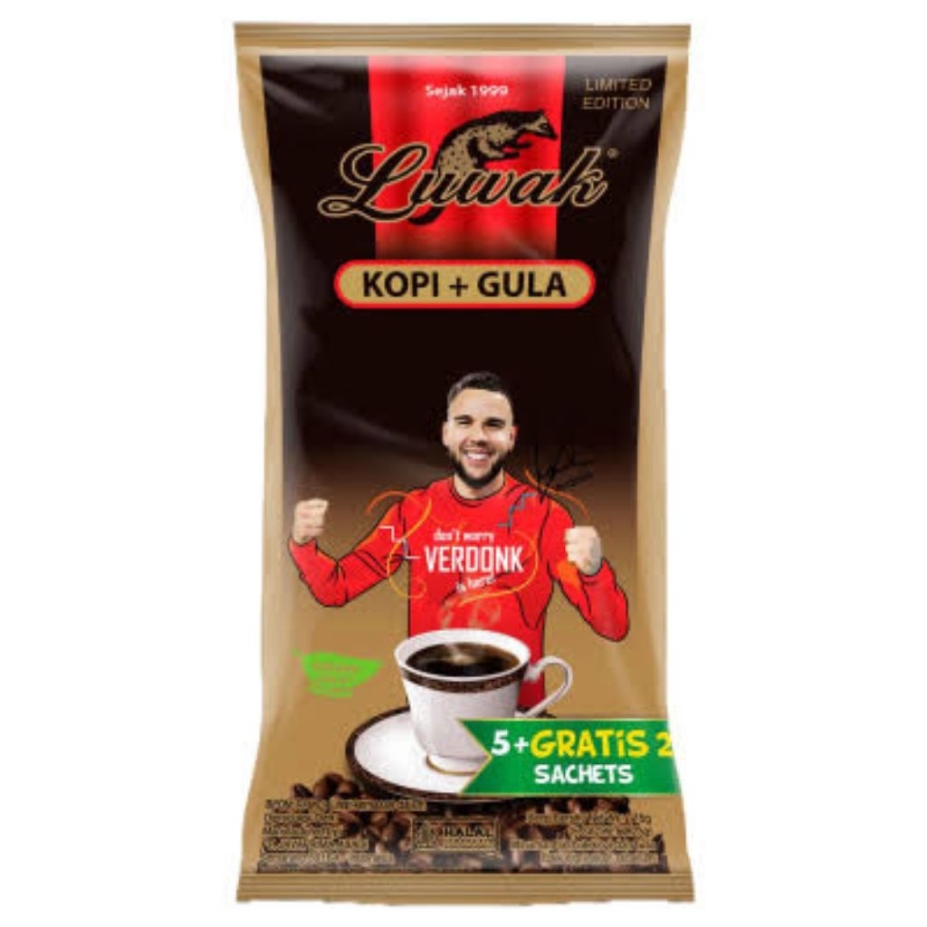 

Luwak Kopi Gula Bag 5 + 2 x 23 g