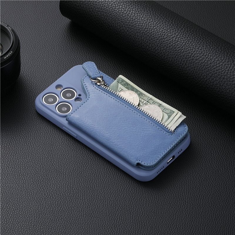 Tas Genggam Pria Tas Dompet Pria Kapasitas Besar/Tempat Kartu Tas Ponsel Ritsleting Panjang Kulit As