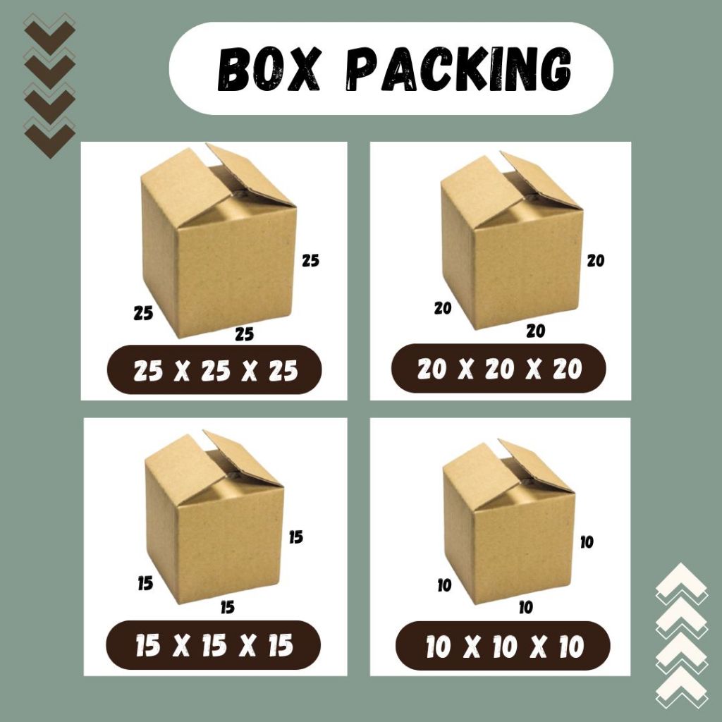 

Kardus 25x25x25/20x20x20/15x15x15/10x10x10 Packing A1 Kemasan Mainan Kotak Madu Kotak Dus Jenang