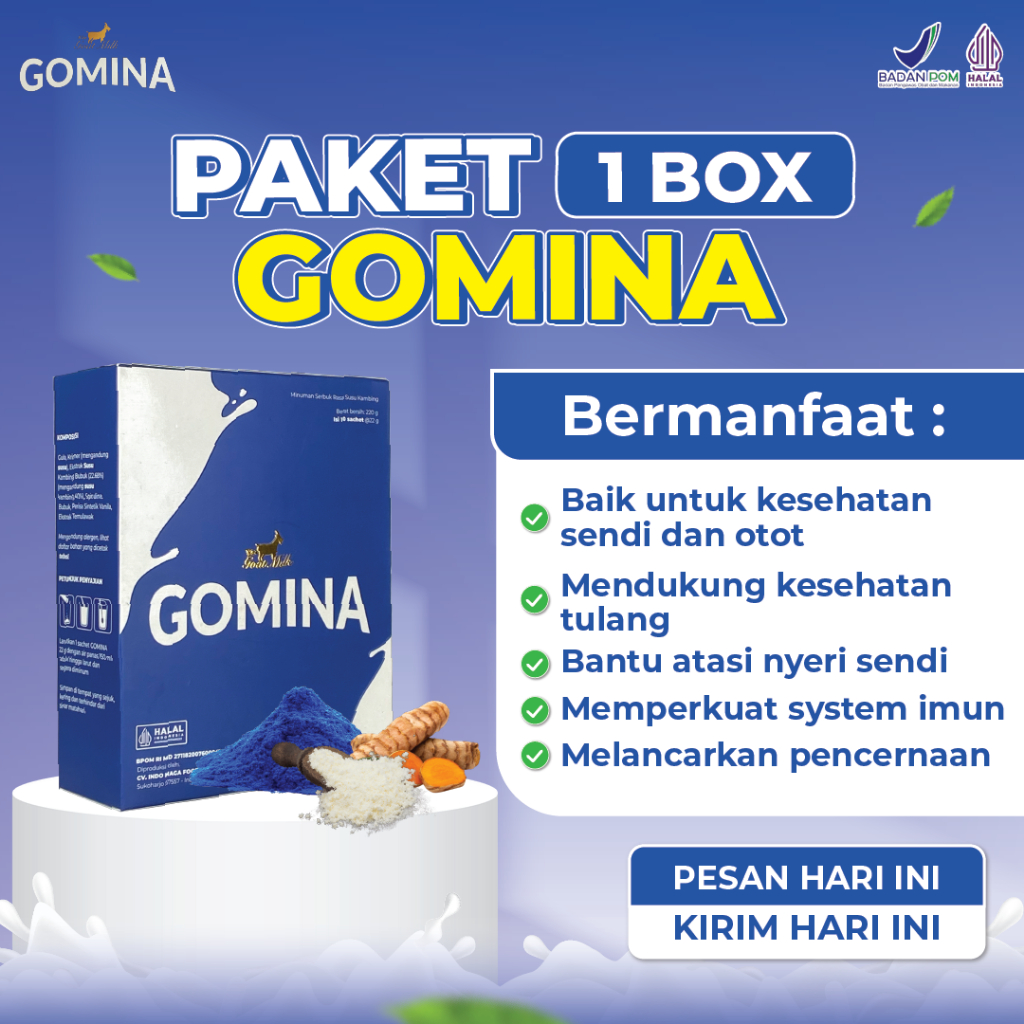 

Gomina Susu Kambing etawa - Ampuh Atasi Nyeri Sendi Secara Alami