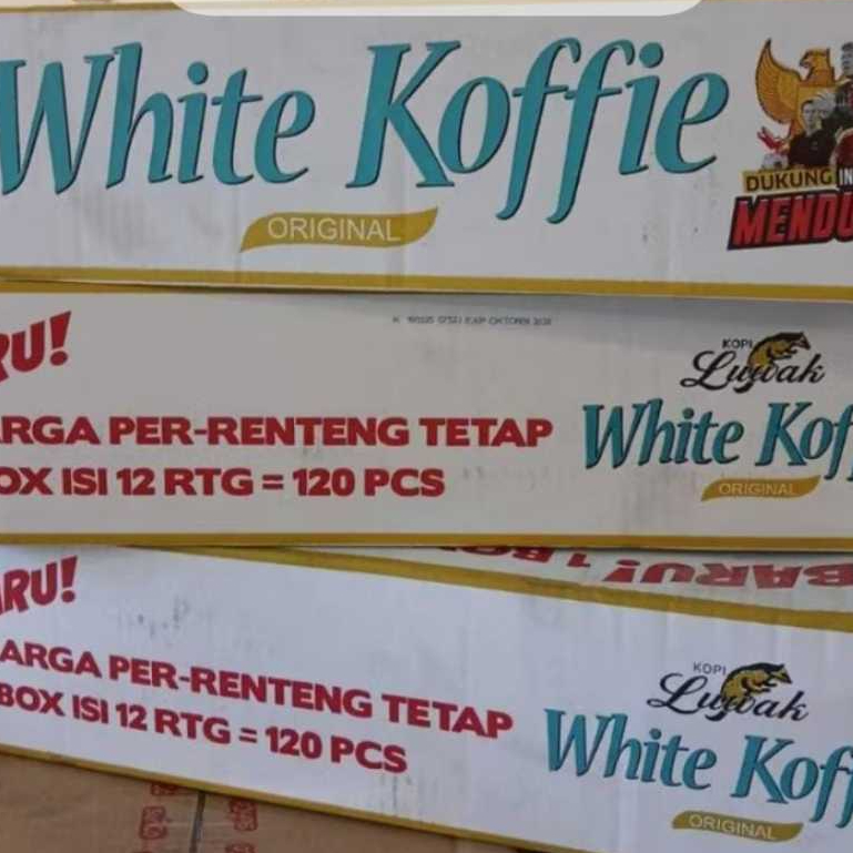 

Kopi Luwak White Coffee 1 DUS ISI 12 RENTENG 1 RENTENG ISI 10 PCS JATIM