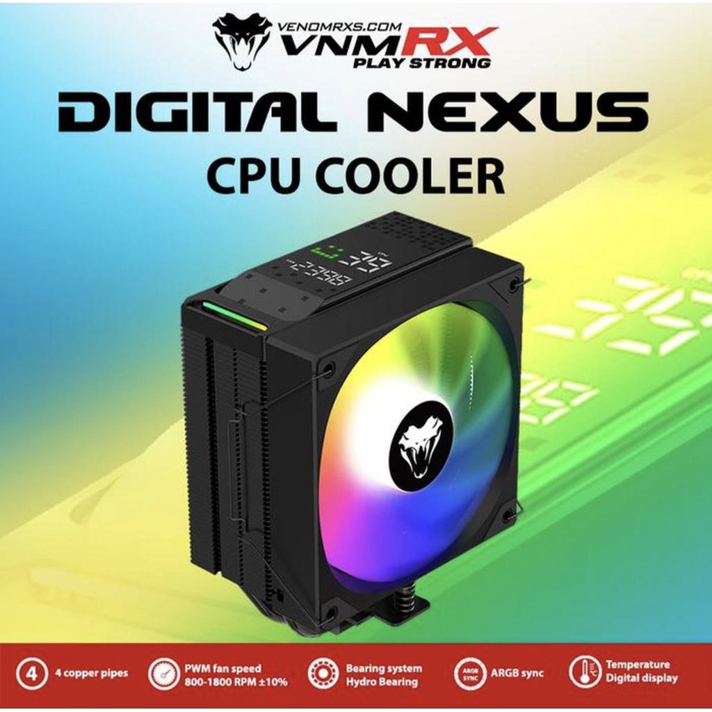 CPU Cooler VenomRX Digital Nexus RGB Tower CPU Cooler