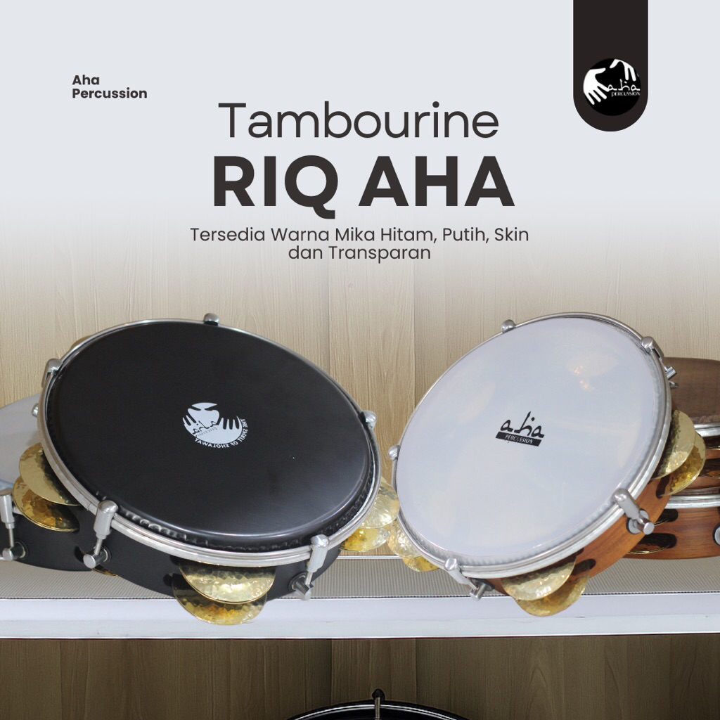 RIQ AHA KAYU & PETG Original ahapercussion Riq Hadroh Tamborin