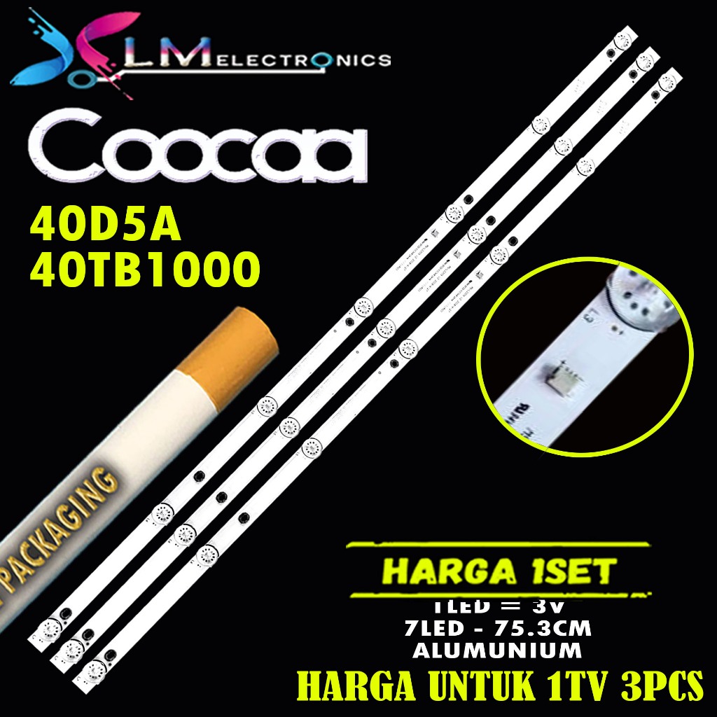 BACKLIGHT COOCAA 40D5A 40TB1000 LAMPU BL LED BACKLIGHT TV LED COOCAA 40D5A  40 IN INCH