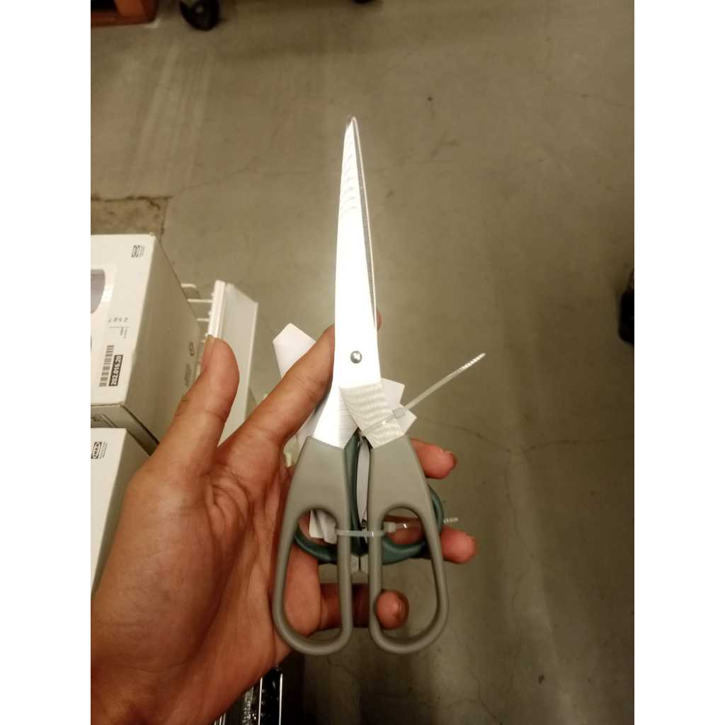 

Gunting, set isi 2, baja tahan karat svardfisk warna abu-abu/abu-abu toska