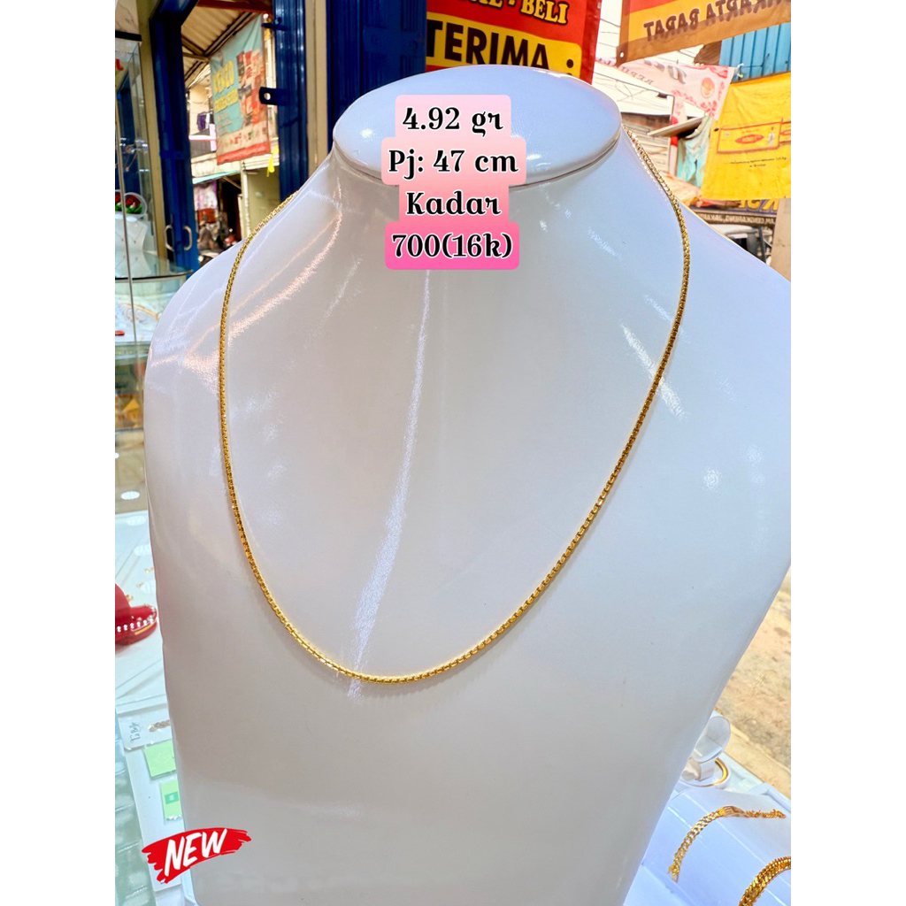 kalung emas model itali santa emas kadar 700(16k)