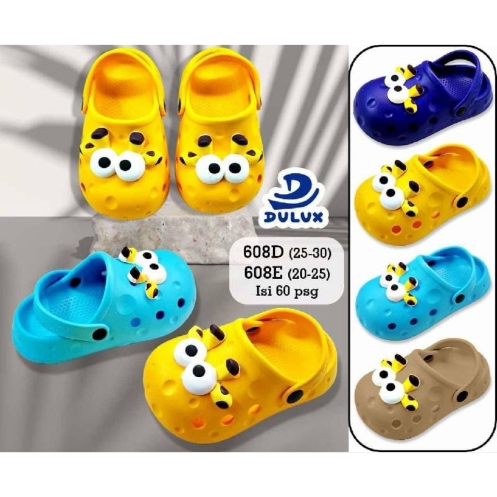 [GROSIR] Sandal Anak Dulux 608 E Clog Karakter Jerapah – Ukuran 20–25