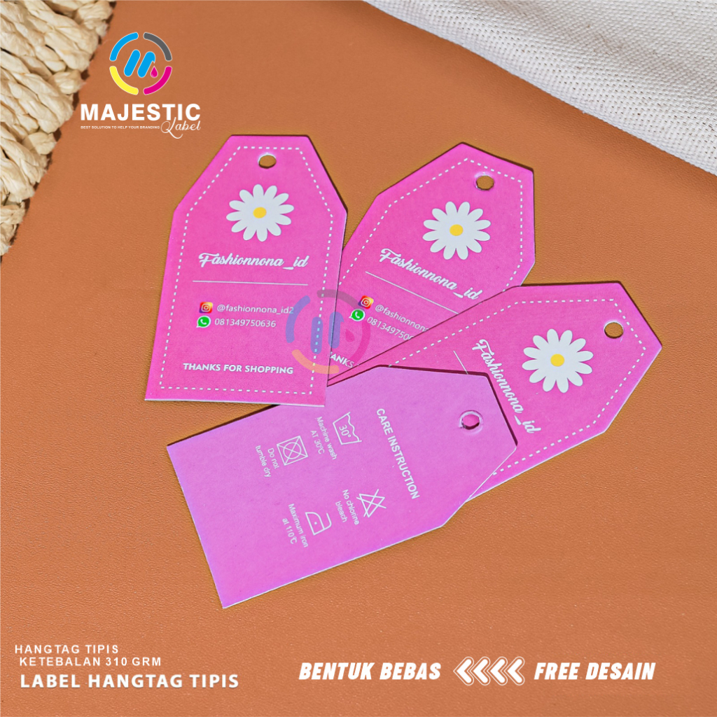 

( hangtag tipis 310 gsm ) label hangtag / hang tag custom hangtag / Tag baju label hangtag