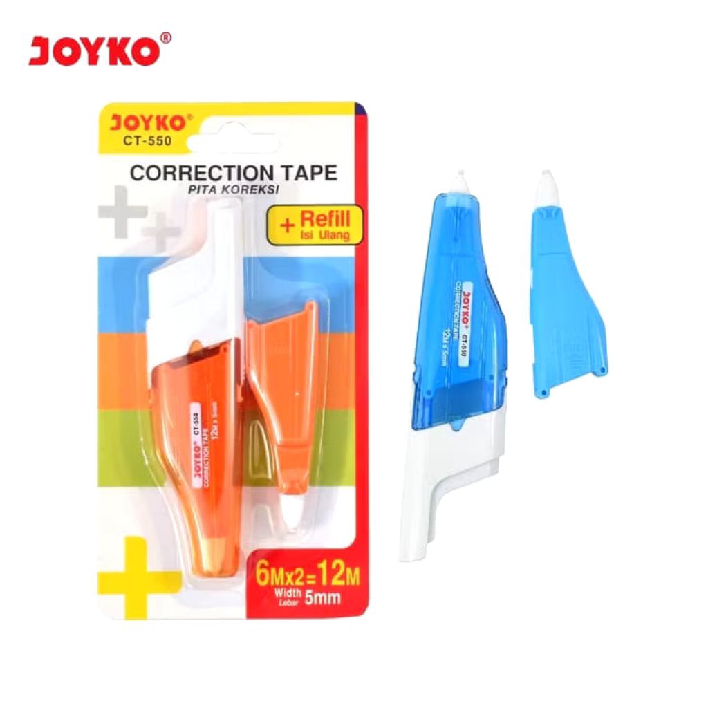 

Joyko CT-550 | Pita Koreksi | Correction Tape 5mmX6M | Tipe X Pita | Tipe X Kertas 6M