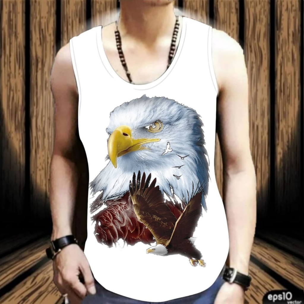 baju kaos distro / baju kaos singlet gambar elang/baju kaos lekbong/baju kaos cowok /baju kaos santa
