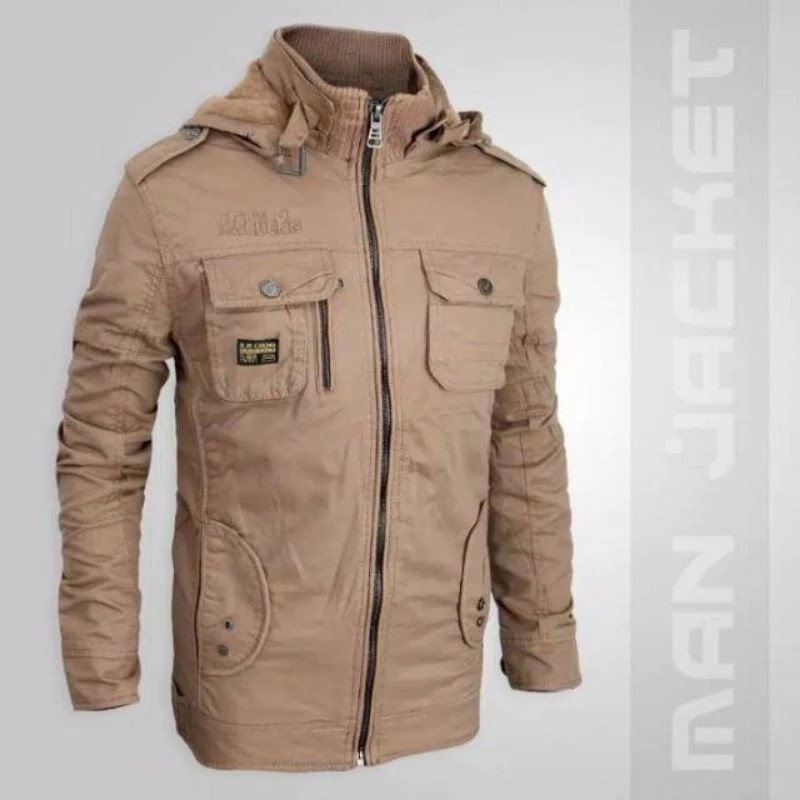 Jaket Pria Kanvas Import Bawangcheng Tebal Nyaman