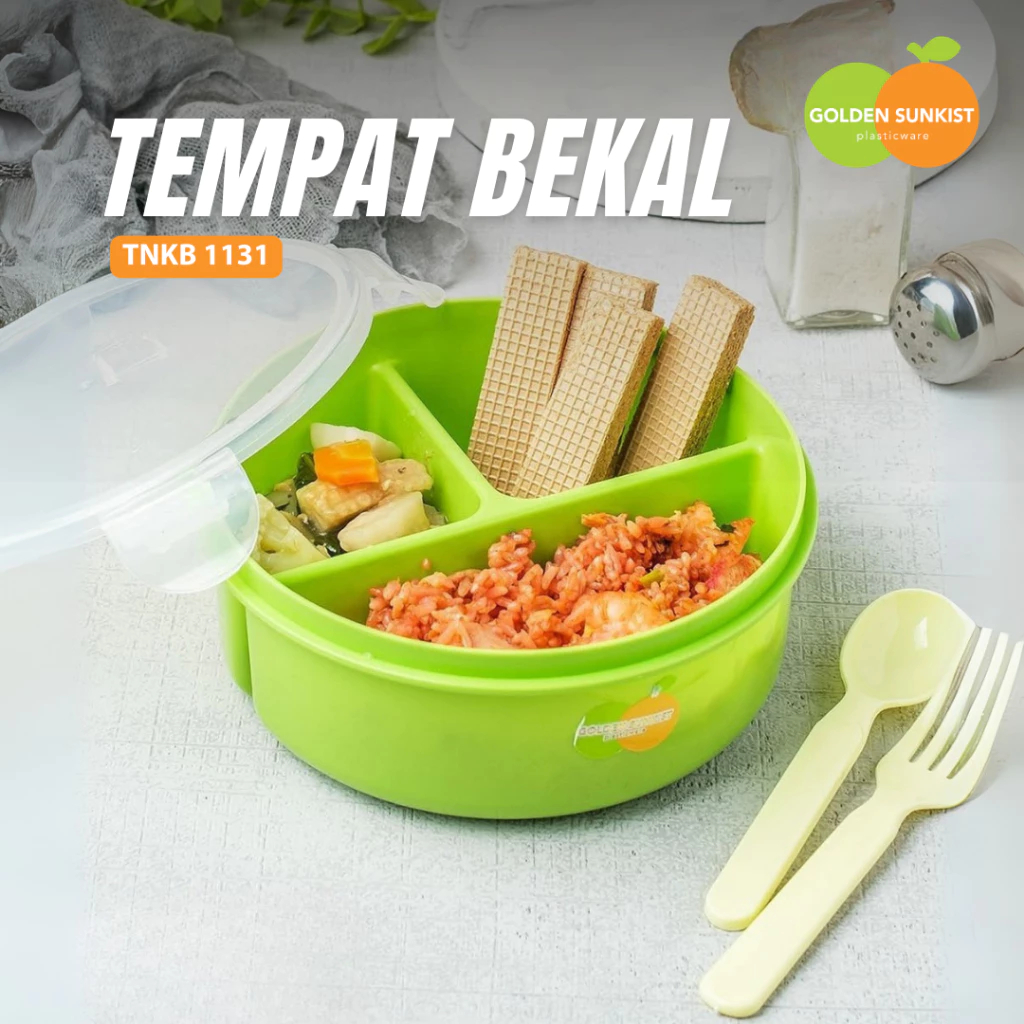 Mulya Jaya Tepak Makan Anak Bulat Anti Tumpah TNKB 1131 Golden Sunkist