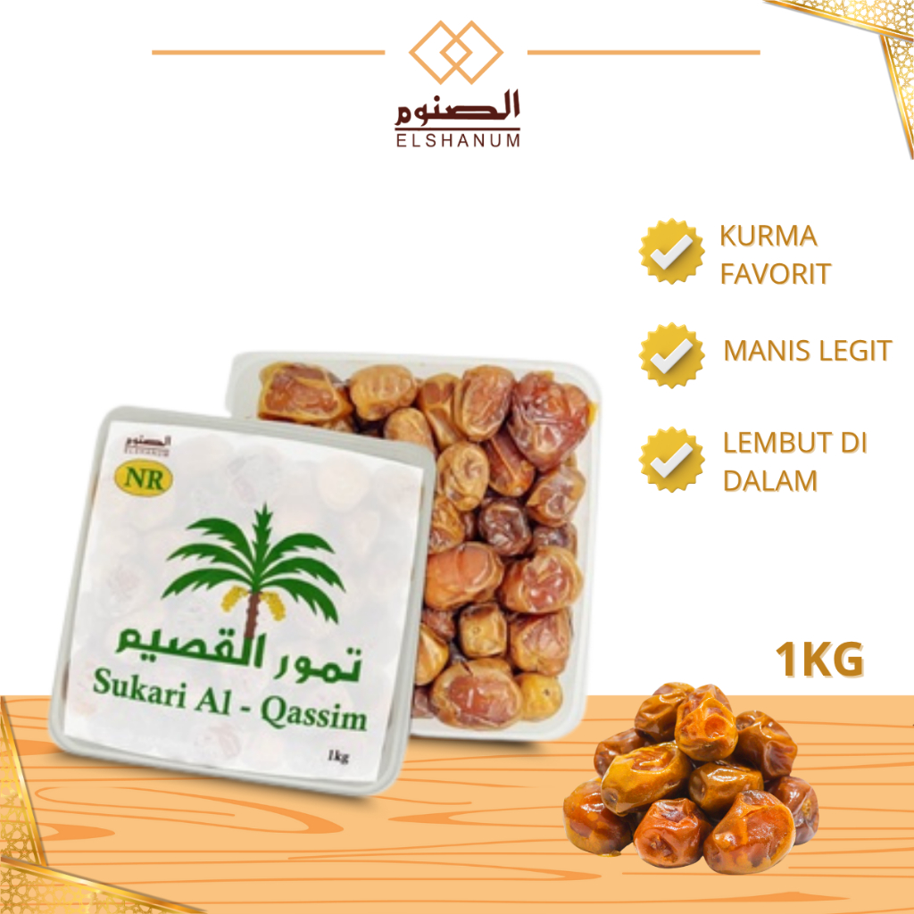 

Sukari Al Qassim Premium / Kurma Sukari AL Qassim Premium / Kurma Sukari 1 kg Asli 100% Original
