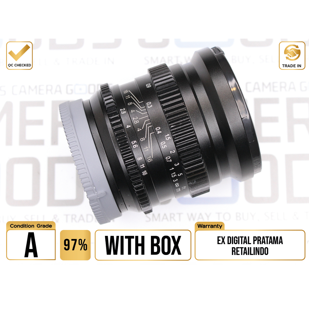 Lensa SLR Magic 18mm F2.8 Cine Lens for Sony E Mount Second Bekas Grade A - LT250056