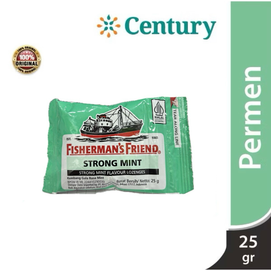 

Fisherman's Super Strong Mint 25 Gr Hijau/ Permen Pelega Pernafasan / Tenggorokan Gatal / Bau Mulut