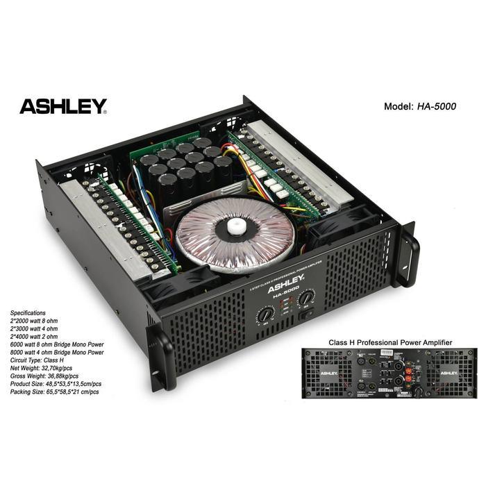 HA-5000 POWER AMPLIFIER CLASS H ASHLEY ORIGINAL / POWER AMPLIFIER CLASS H / HA5000 / HA 5000 ASHLEY