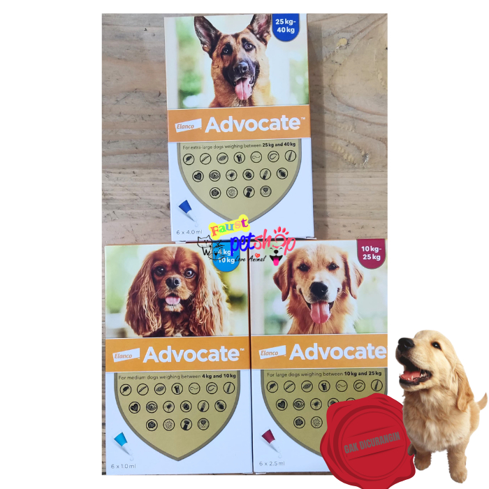 Elanco Advocate Dog Dus Obat Kutu & Cacing Obat Kutu Anjing Obat Cacing Anjing Obat Kutu Tetes Obat 