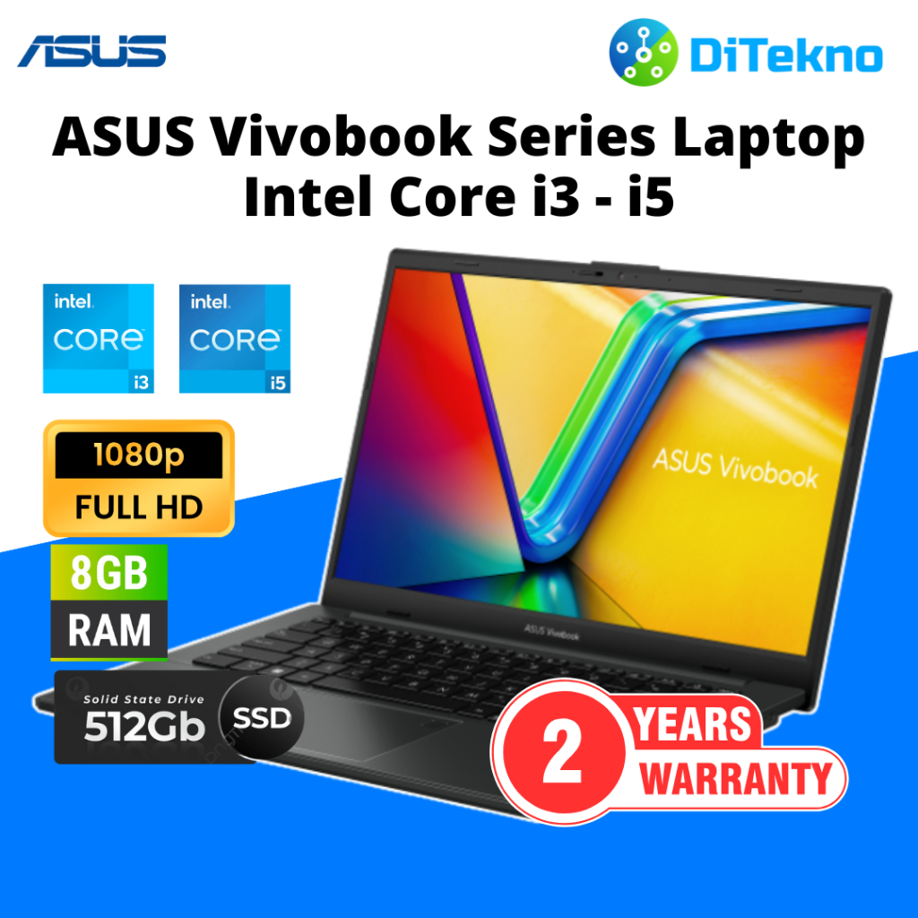 Asus Vivobook Series Laptop Intel Core i3 - Intel Core i5
