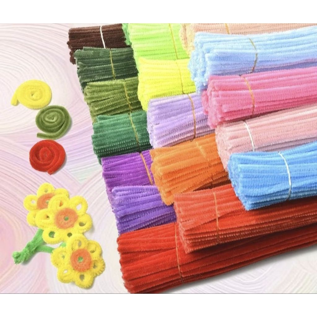 50 Pcs Kawat Bulu Mercy Pipe Cleaner_Kawat Bulu Mercy Warna