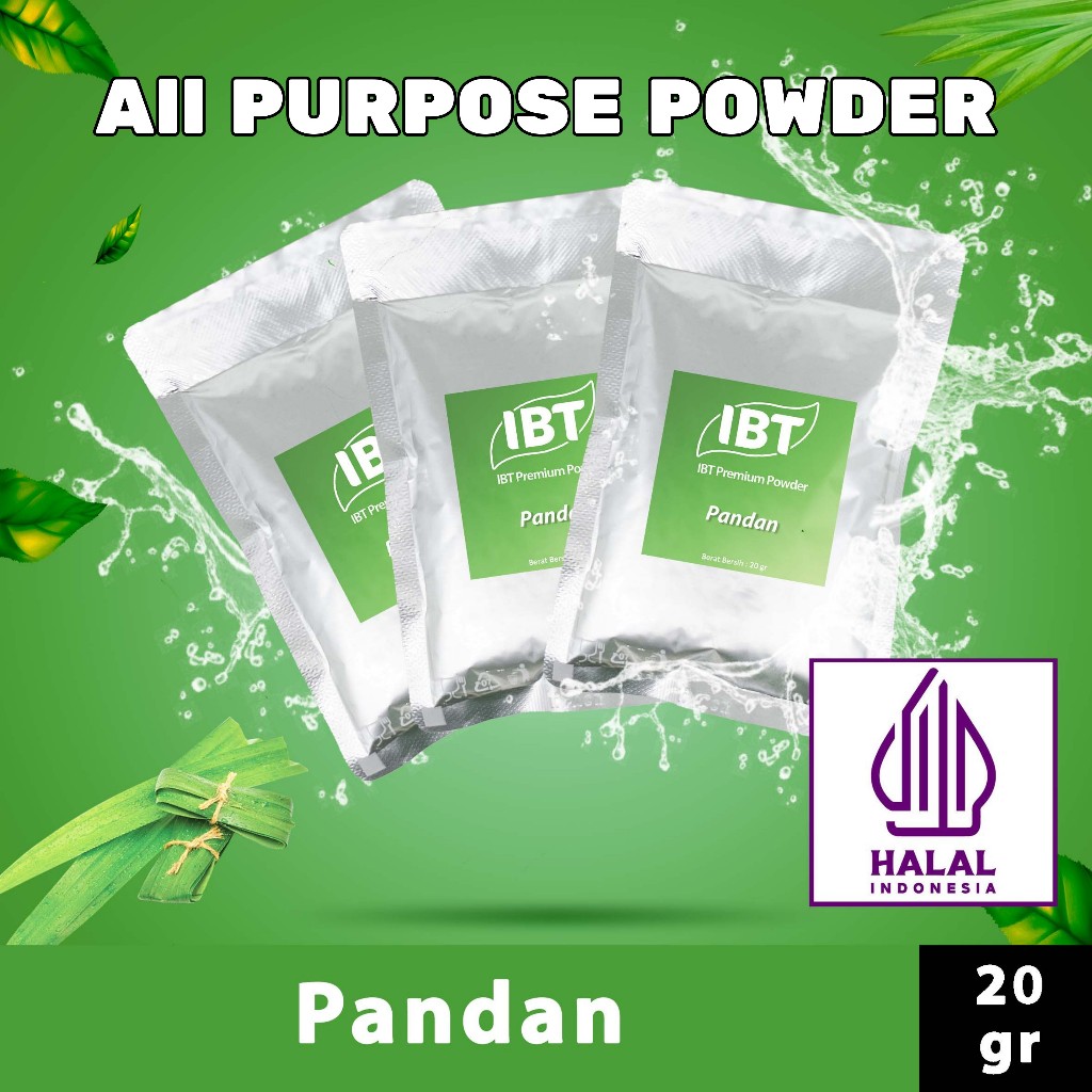 Bahan Minuman Bubuk Rasa Pandan IBT Premium Powder Sachet