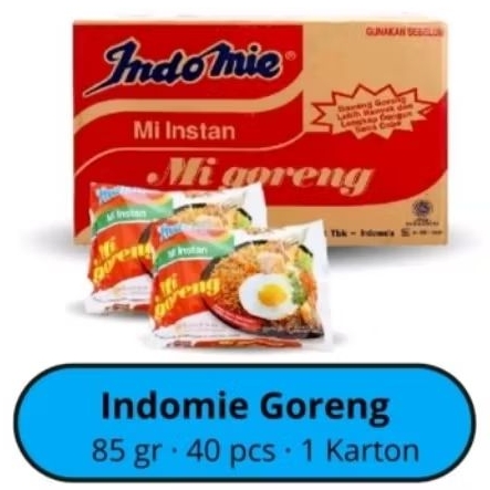 

Indomie goreng 1 karton isi 40pc