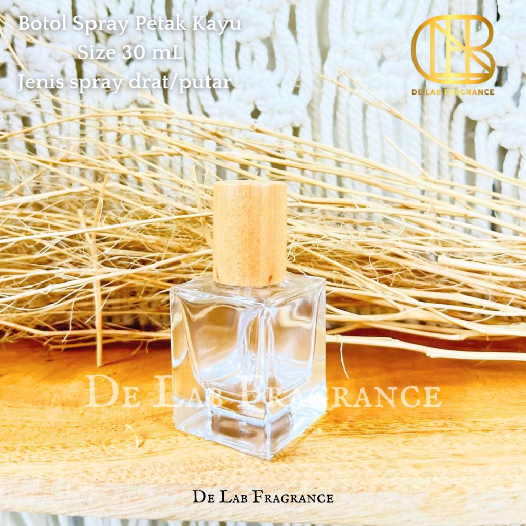 botol parfum petak kayu 30 ml drat/ botol parfum kotak 30 ml/ botol perfume kayu